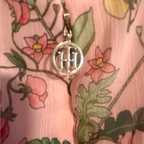 Tommy Hilfiger Floral 3/4 Balloon Sleeve Faux Wrap Dress Womens 14 pink Multi - Picture 7 of 15